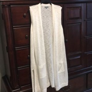 Beautiful cream long sweater vest